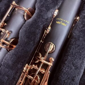 Special order Copeland Low C Bass Clarinet (Hard Rubber with rosegold keys)